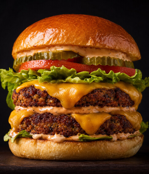 Stacked signature burger