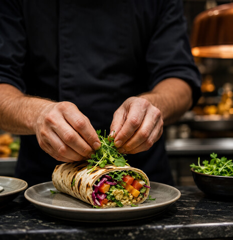 Chef preparing food