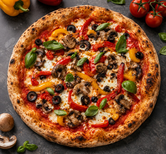 Stone baked pizza